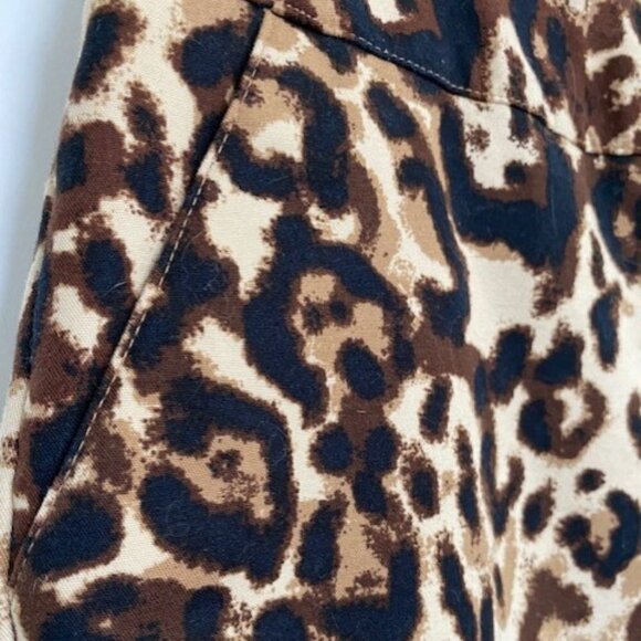 MERONA Animal Leopard Print Fully Lined Slim Pencil Skirt 6 - Picture 5 of 12